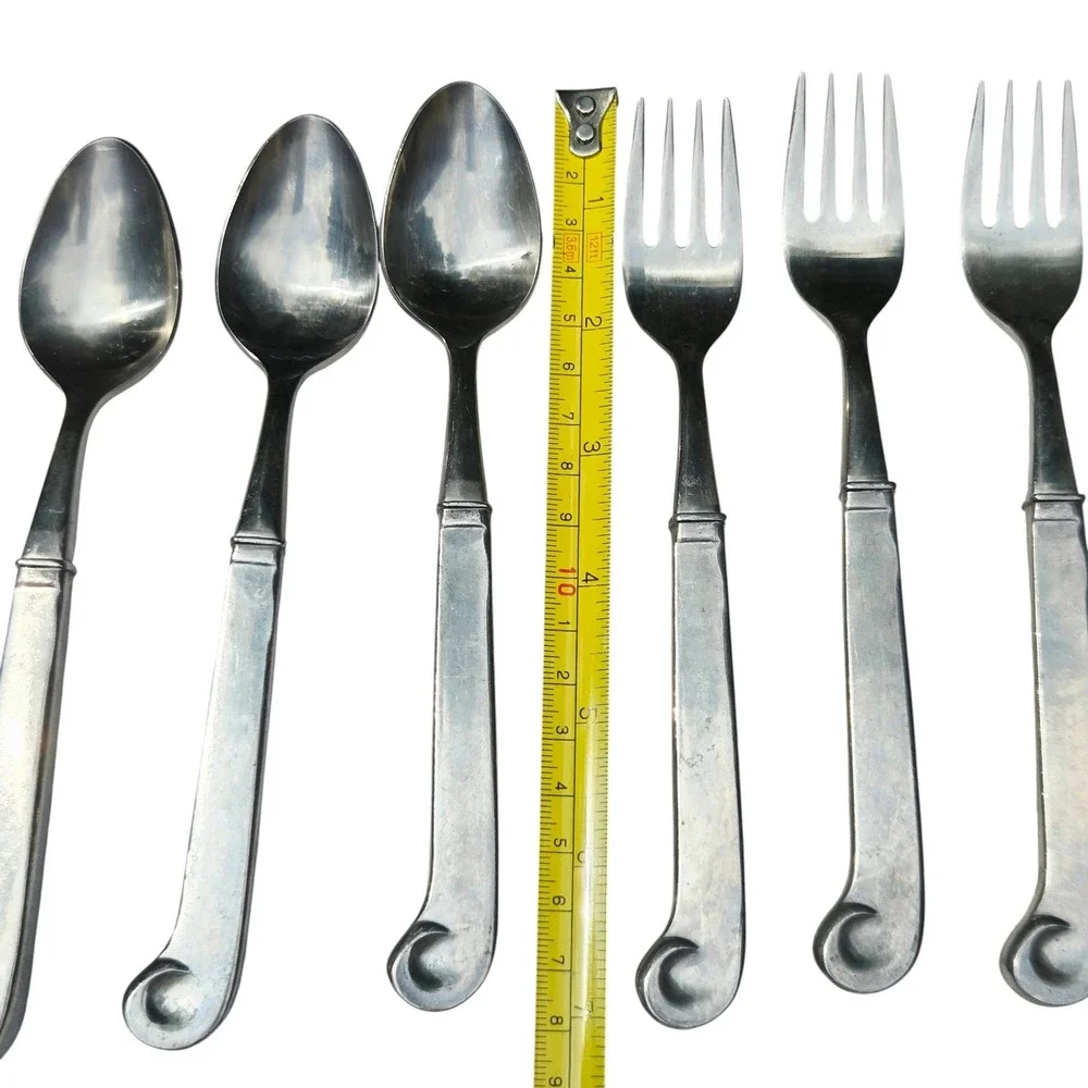 Wilton Armetale Bainbridge Stainless RWP Flatware 28 Pc Set Pistol Handle Swirl